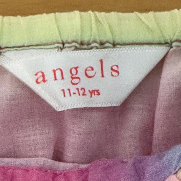 Angeles  Kids Girls Pastel Rainbow Sleeveless Dress Size 11-12yrs-Great Shape! - Picture 4 of 4